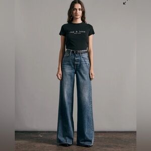 rag and bone high rise wide leg jean